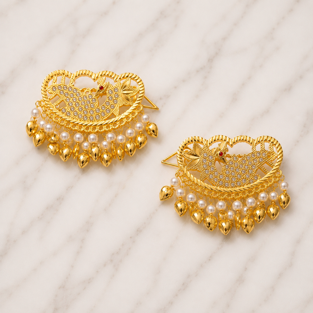 Noor Peacock Hair-Clips