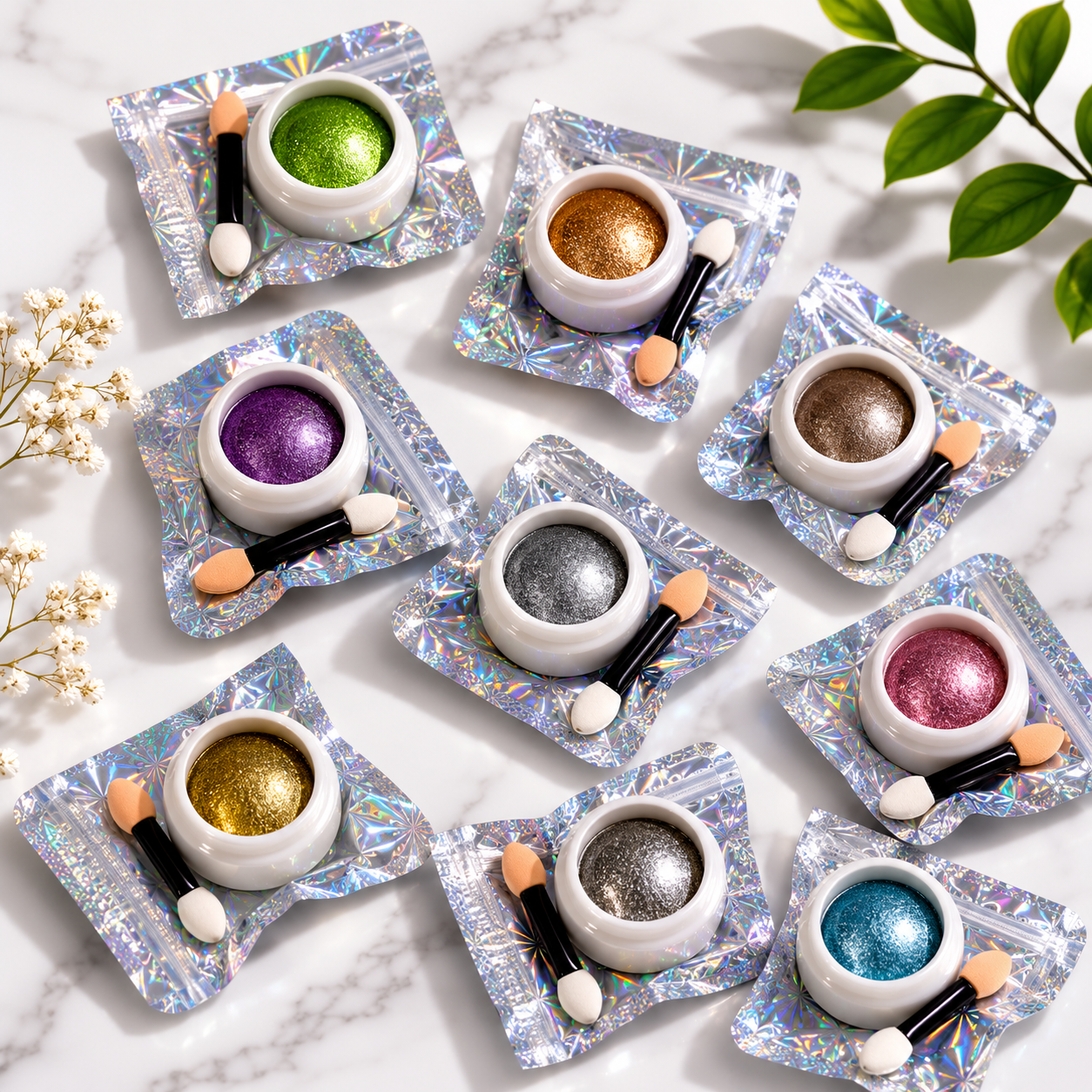 Chrome Nail Powder Bundle – 9 Metallic Colors