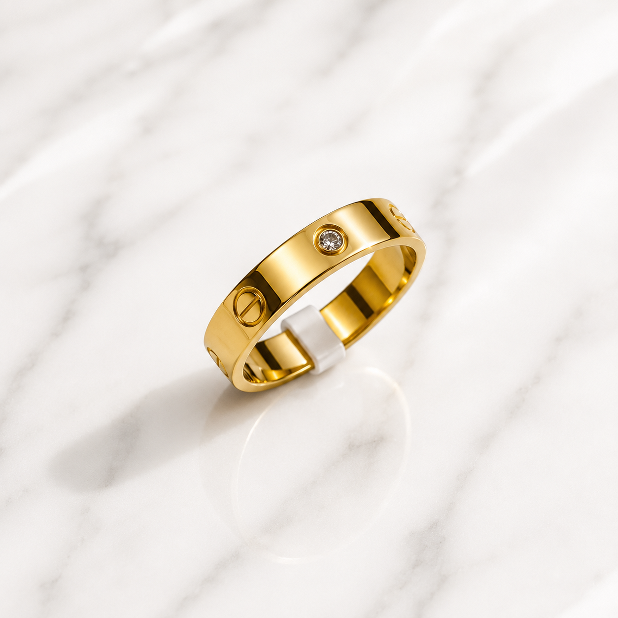 Luxury Love-Inspired Ring with Crystal Accents