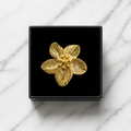 Adjustable Gold-Tone Floral Statement Ring