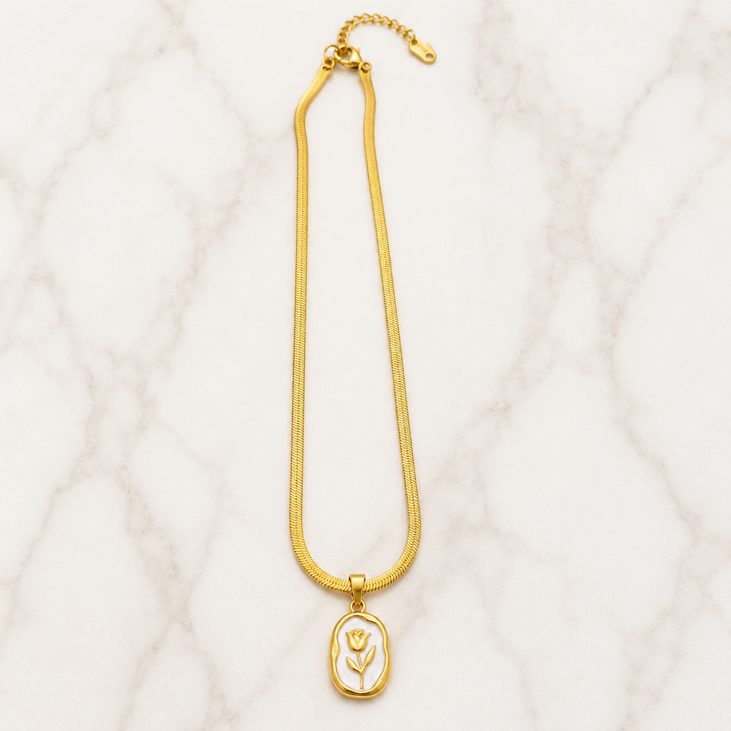 Bloom Charm Gold Pendant Necklace