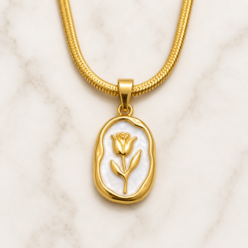 Bloom Charm Gold Pendant Necklace