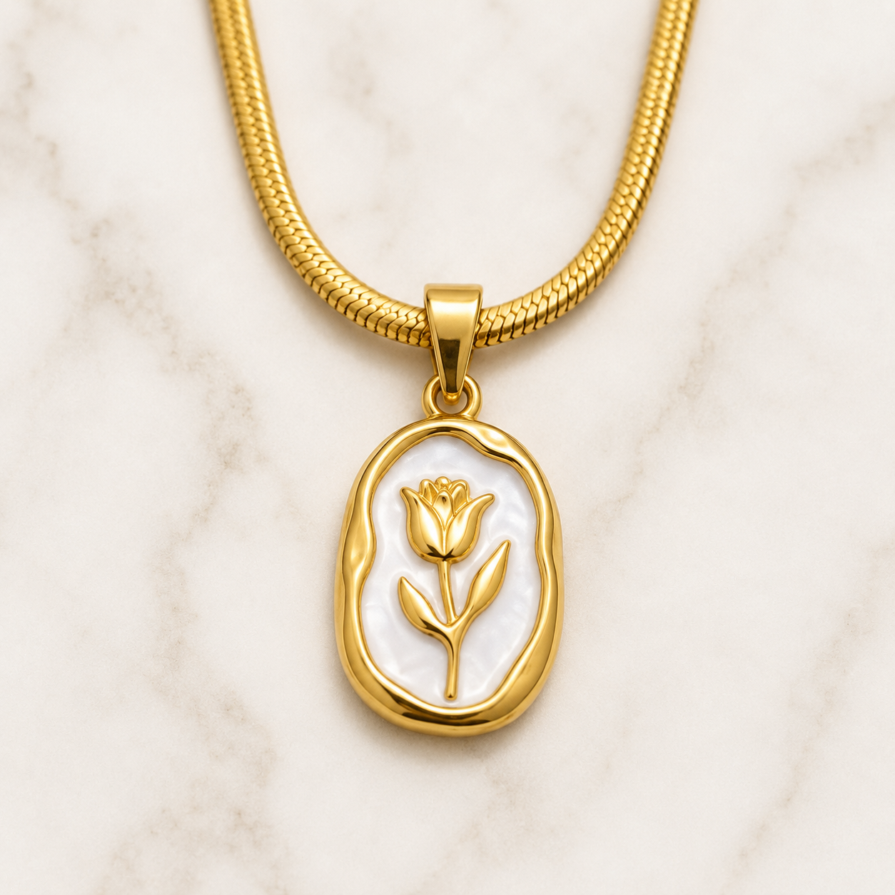 Bloom Charm Gold Pendant Necklace
