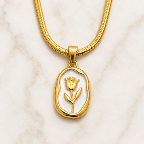 Bloom Charm Gold Pendant Necklace