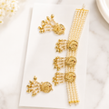 Royal Pearl Punjabi Choker Set with Statement Earrings | Traditional Wedding & Party Jewelry
