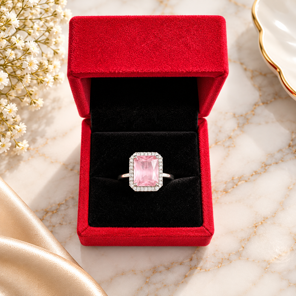 3 Types Of Elegant Cushion-Cut Gemstone Rings – Crystal Halo Statement Ring Collection