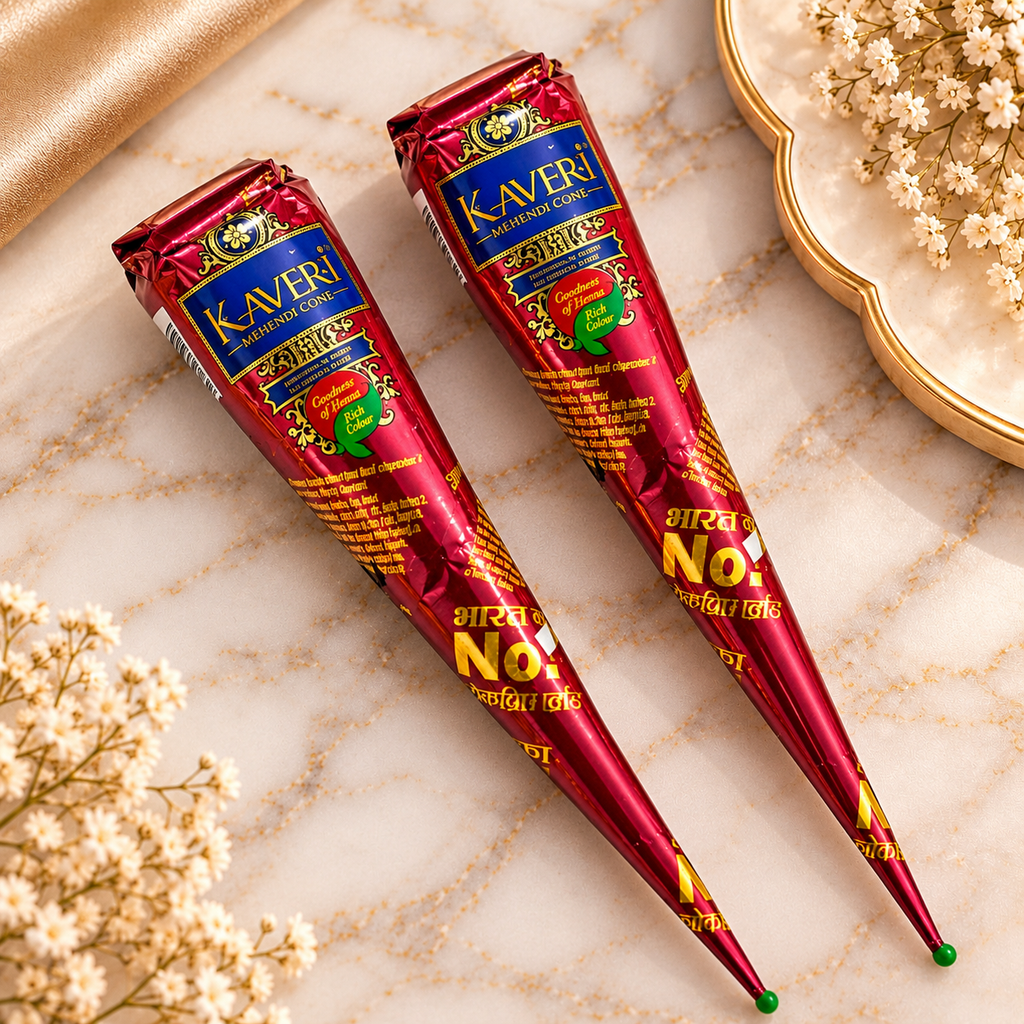 2 Kaveri Mehendi Cones – Rich Colour Henna for Hands & Feet